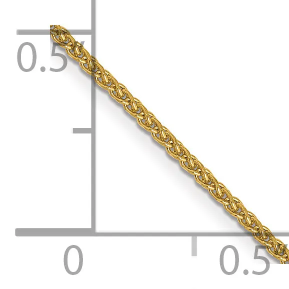 14K Gold Diamond-Cut Spiga Chain Necklace with Lobster Clasp