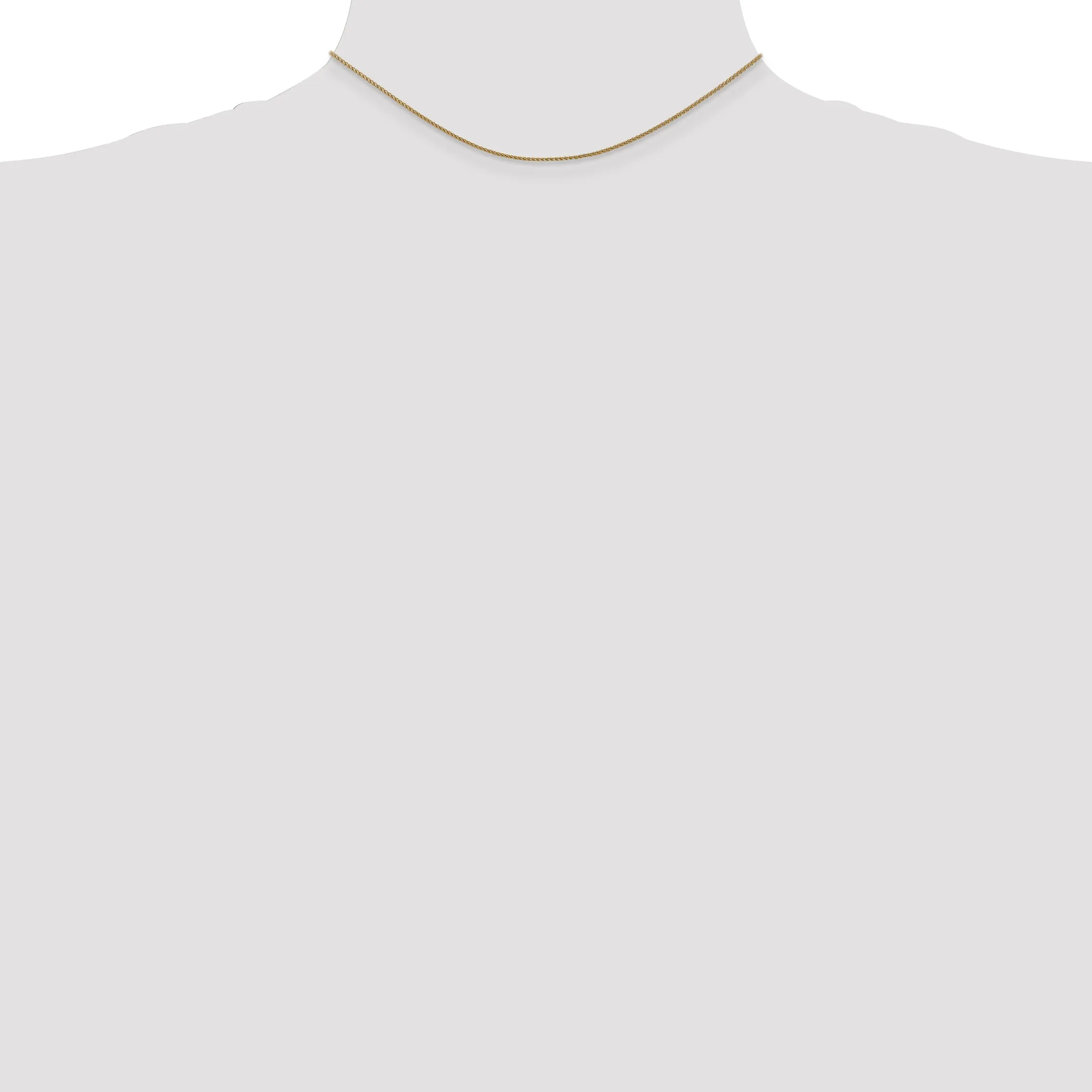 14K Gold Diamond-Cut Spiga Chain Necklace with Lobster Clasp