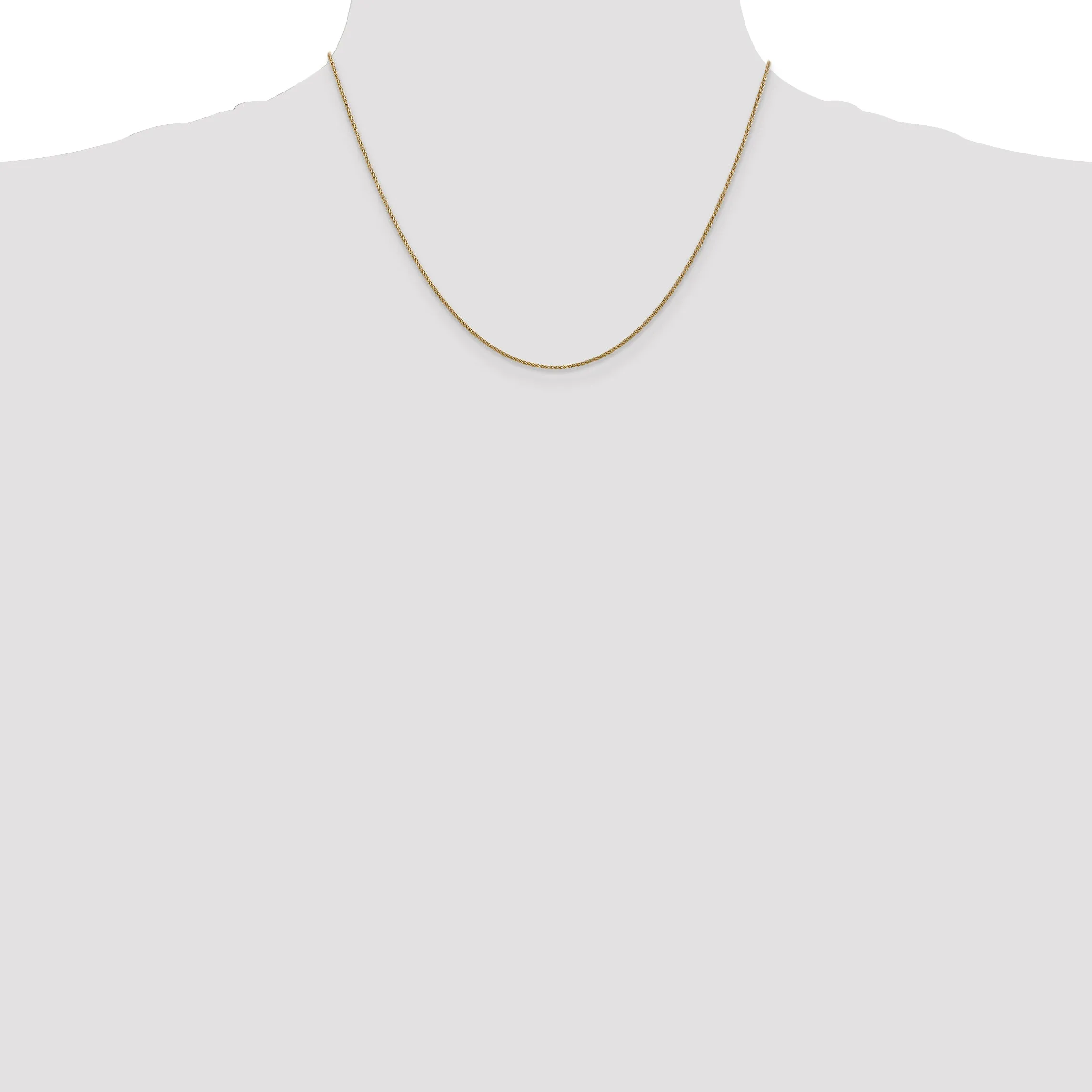 14K Gold Diamond-Cut Spiga Chain Necklace with Lobster Clasp