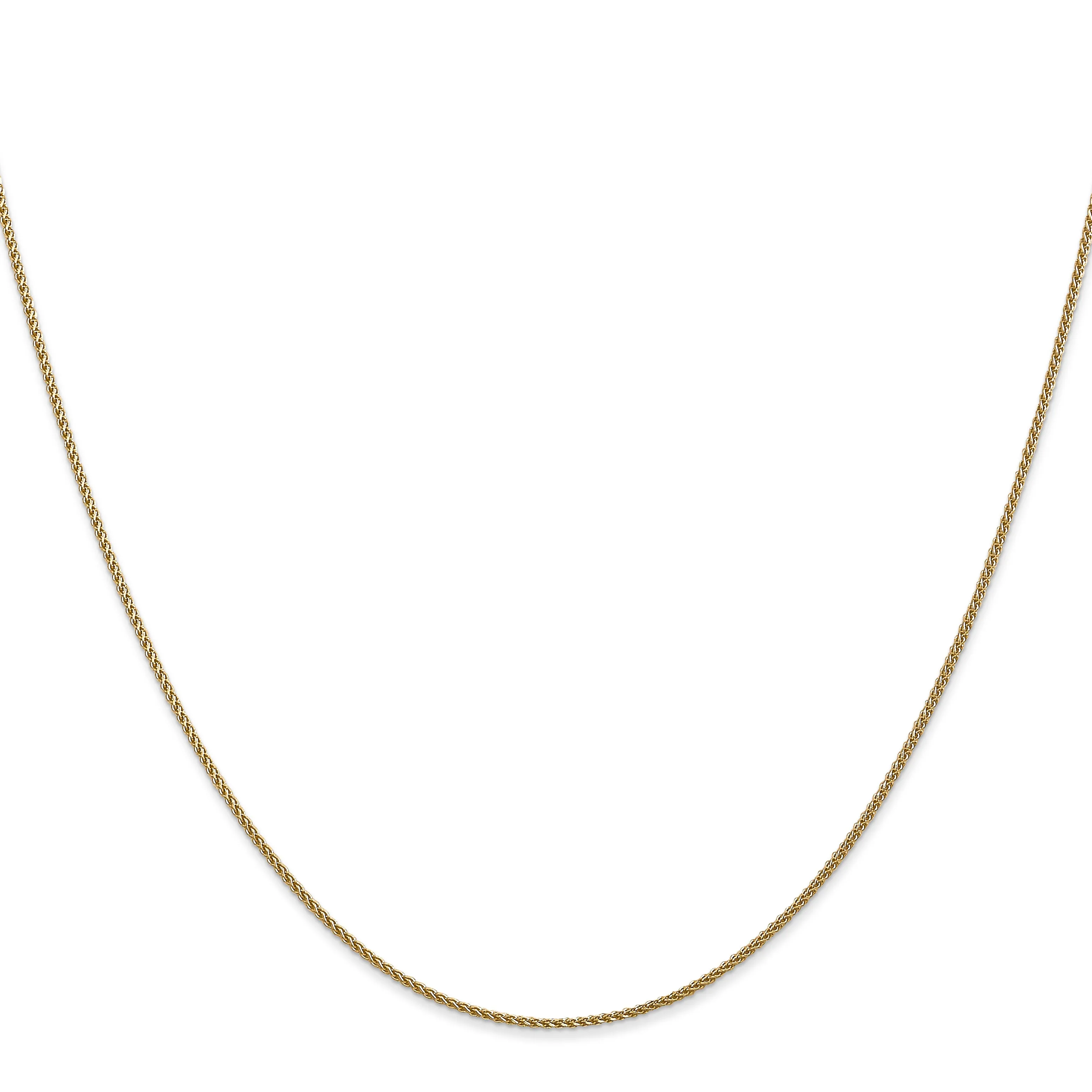 14K Gold Diamond-Cut Spiga Chain Necklace with Lobster Clasp