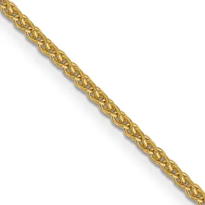14K Gold Diamond-Cut Spiga Chain Necklace with Lobster Clasp