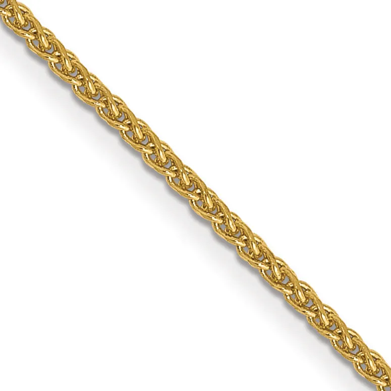 14K Gold Diamond-Cut Spiga Chain Necklace with Lobster Clasp