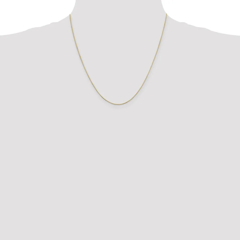14K Gold Octagonal Snake Chain Necklace with Lobster Clasp - 14 Inch