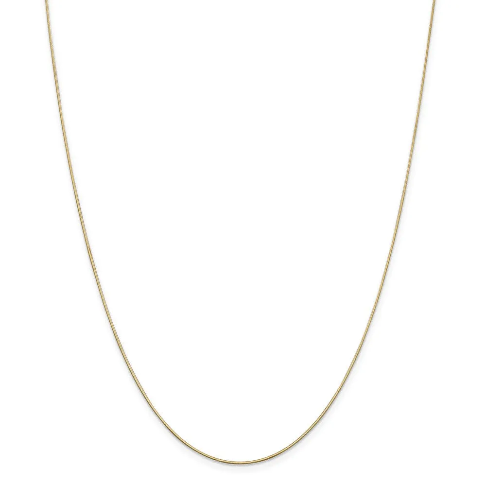 14K Gold Octagonal Snake Chain Necklace with Lobster Clasp - 14 Inch
