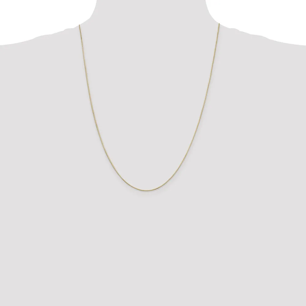 14K Gold Octagonal Snake Chain Necklace with Lobster Clasp - 14 Inch