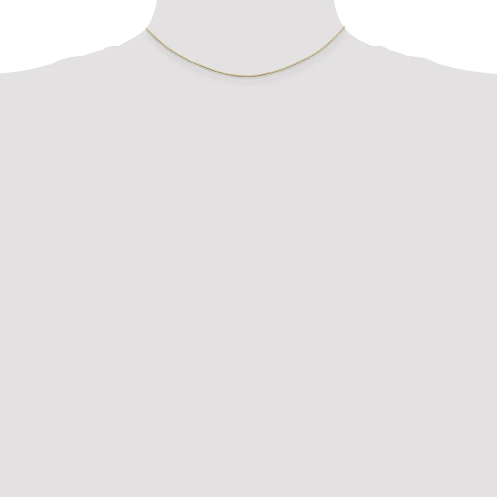 14K Gold Octagonal Snake Chain Necklace with Lobster Clasp - 14 Inch