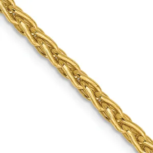 14K Gold Parisian Wheat Chain Necklace with Polished Lobster Clasp