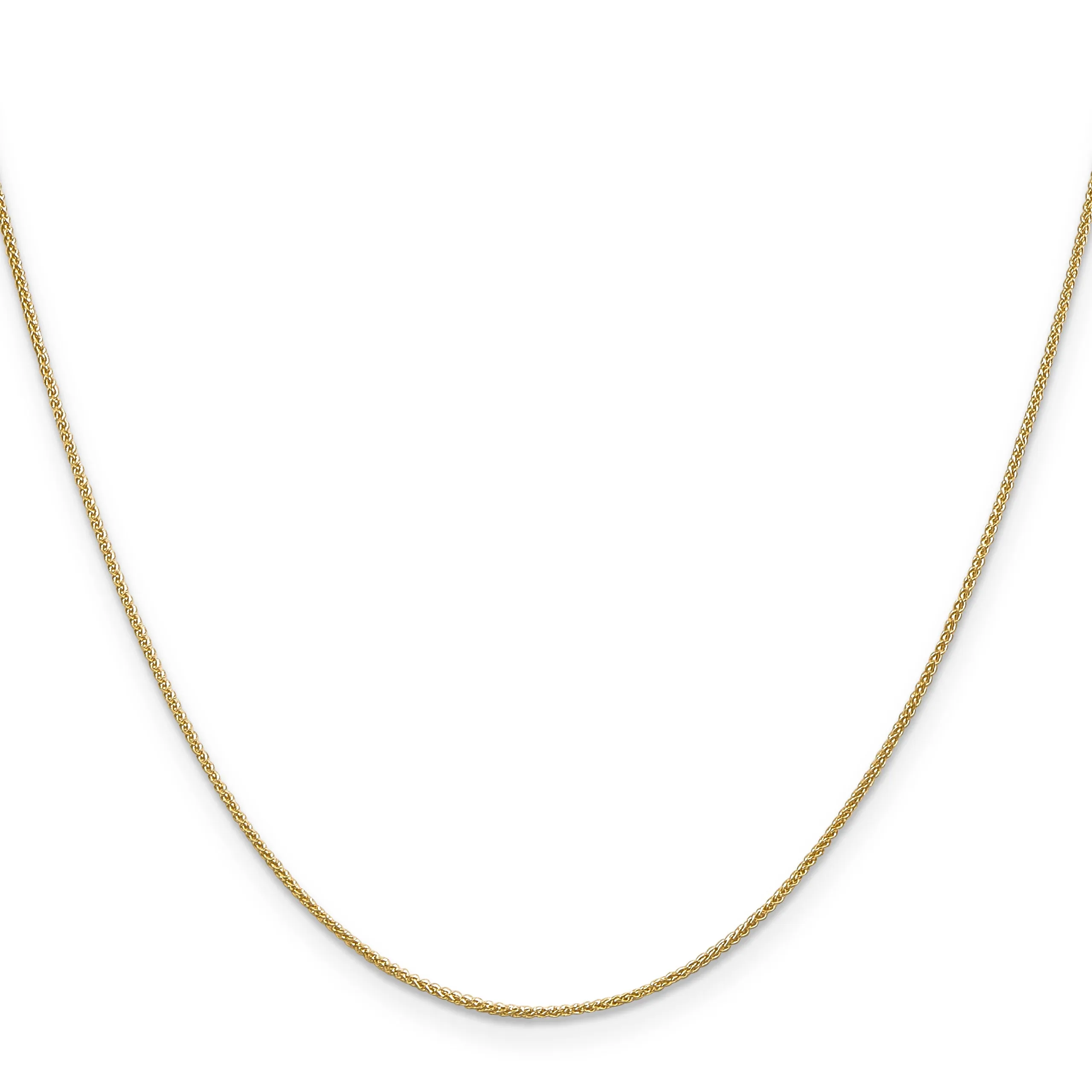 14K Gold Spiga Chain Necklace with Polished Finish for Women