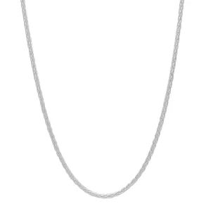 1.5mm High-Polished .925 Sterling Silver Round Wheat Chain Necklace, 16'-30 18.0 Inches