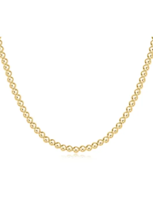15" Choker Classic Gold - 4mm Bead