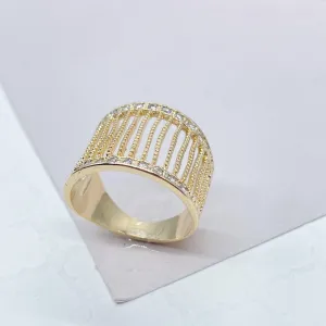 18k Gold Filled See-Thru Wide Ring