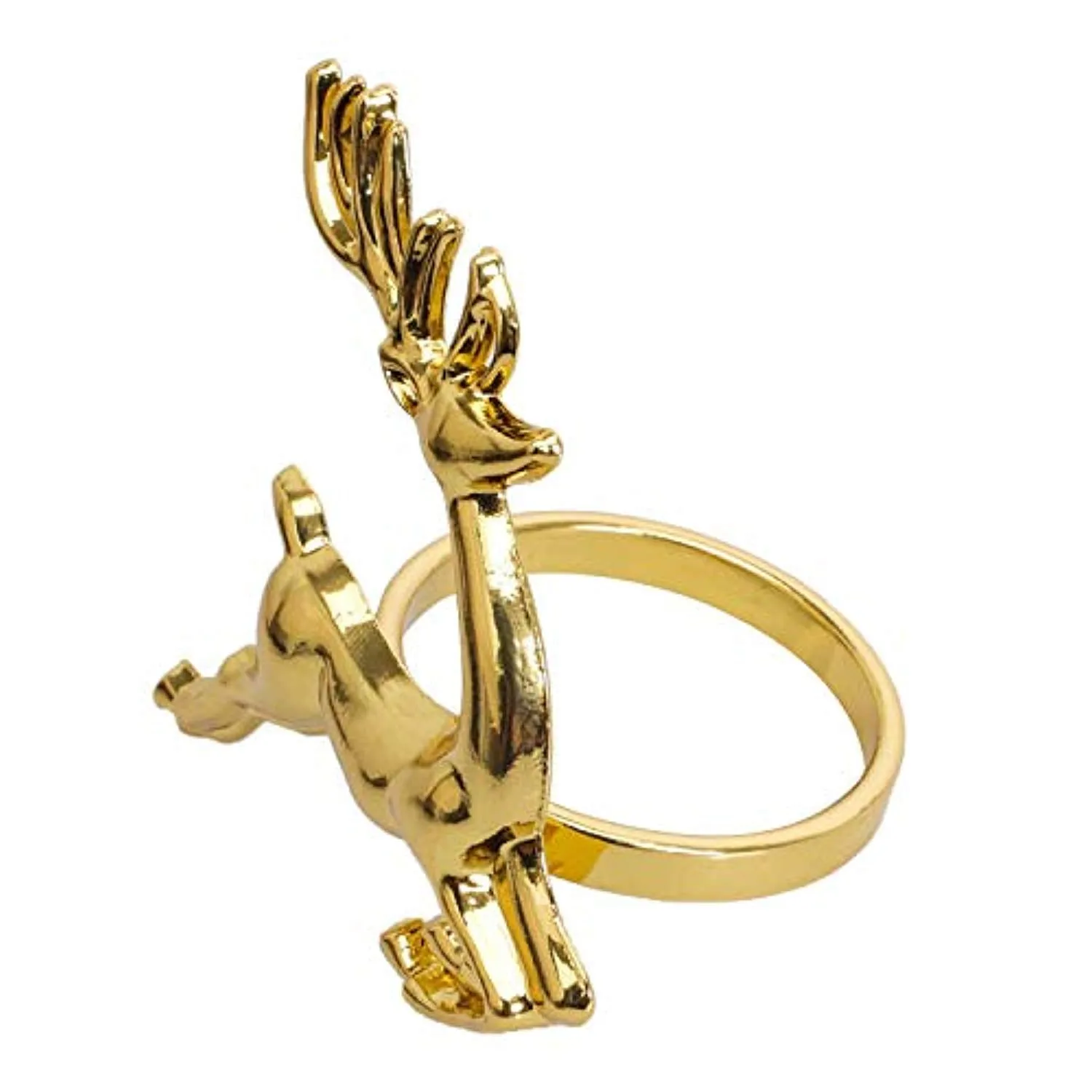 6Pcs Gold Elk Chic Napkin Rings for Place Settings