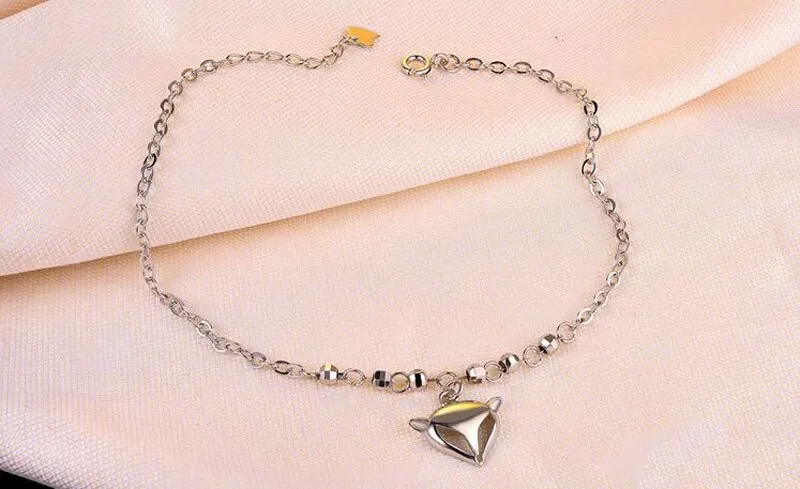 925 Sterling silver Fox Pendant Anklet