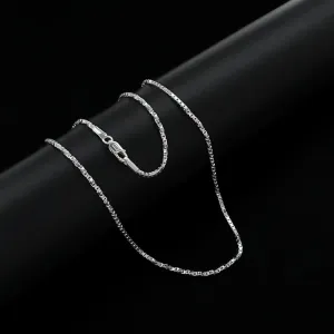 925 Sterling Silver unique design Unisex box link Neck Chain 20"