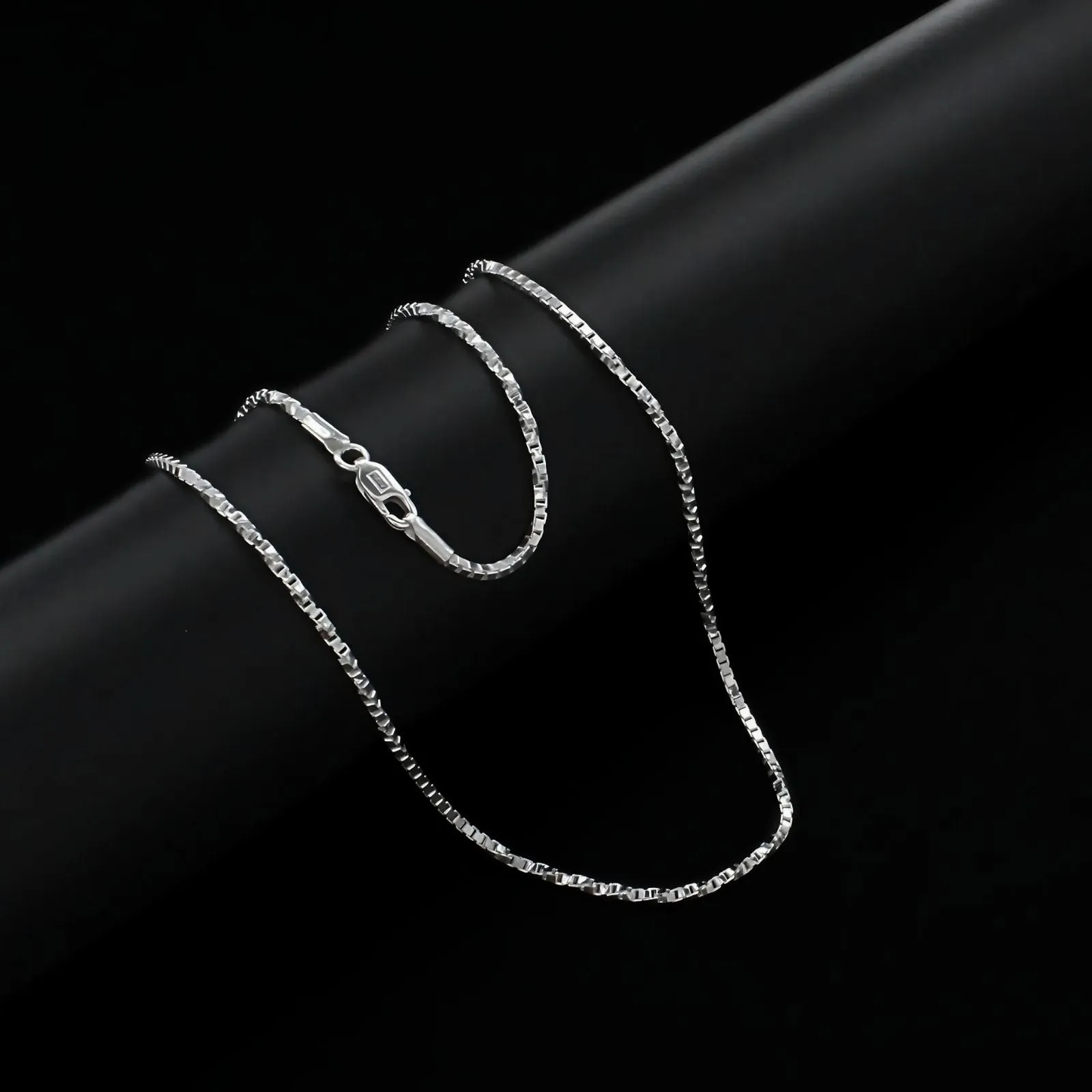 925 Sterling Silver unique design Unisex box link Neck Chain 20"