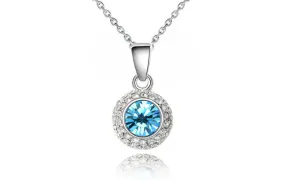 Austrian Crystal Queen Moon Pendant Necklace