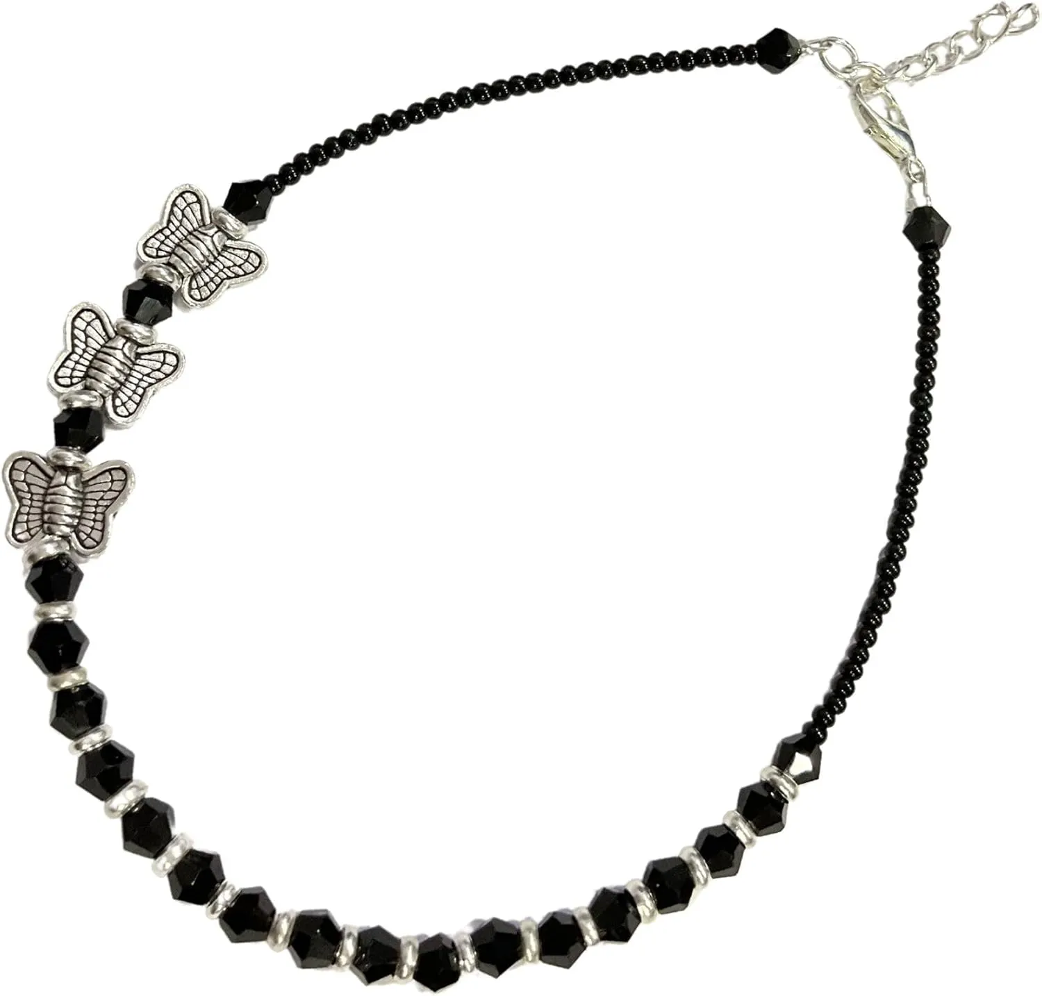 Bead Crystal Charm Anklet Bracelet Handmade Simple Summer Beach Waterproof Ankle Foot Chain Bracelets for Women Minimalists Jewelry Adjustable