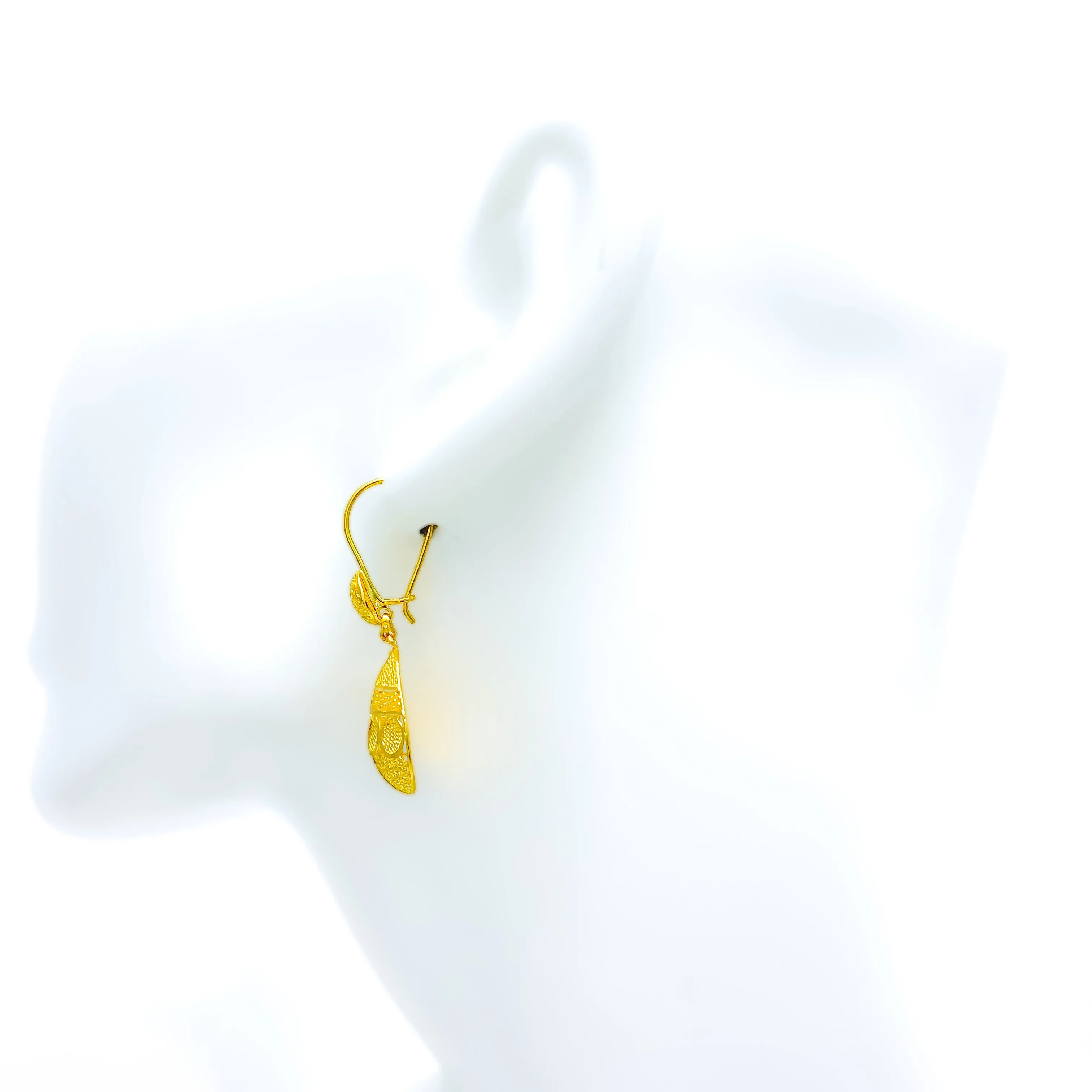 Beautiful Ethereal 22k Gold  Hanging Earrings