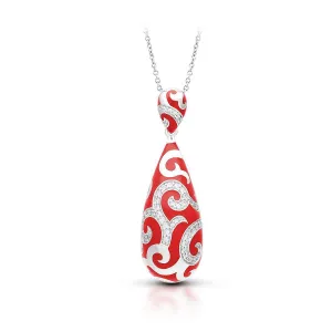 Belle Etoile Royale Drop Pendant - Red