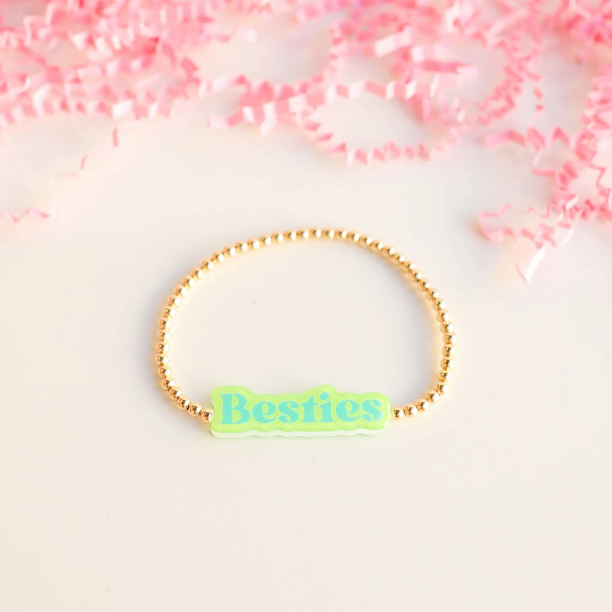 Bestie BB Bead Bracelet in Green/Blue (Kids Size)