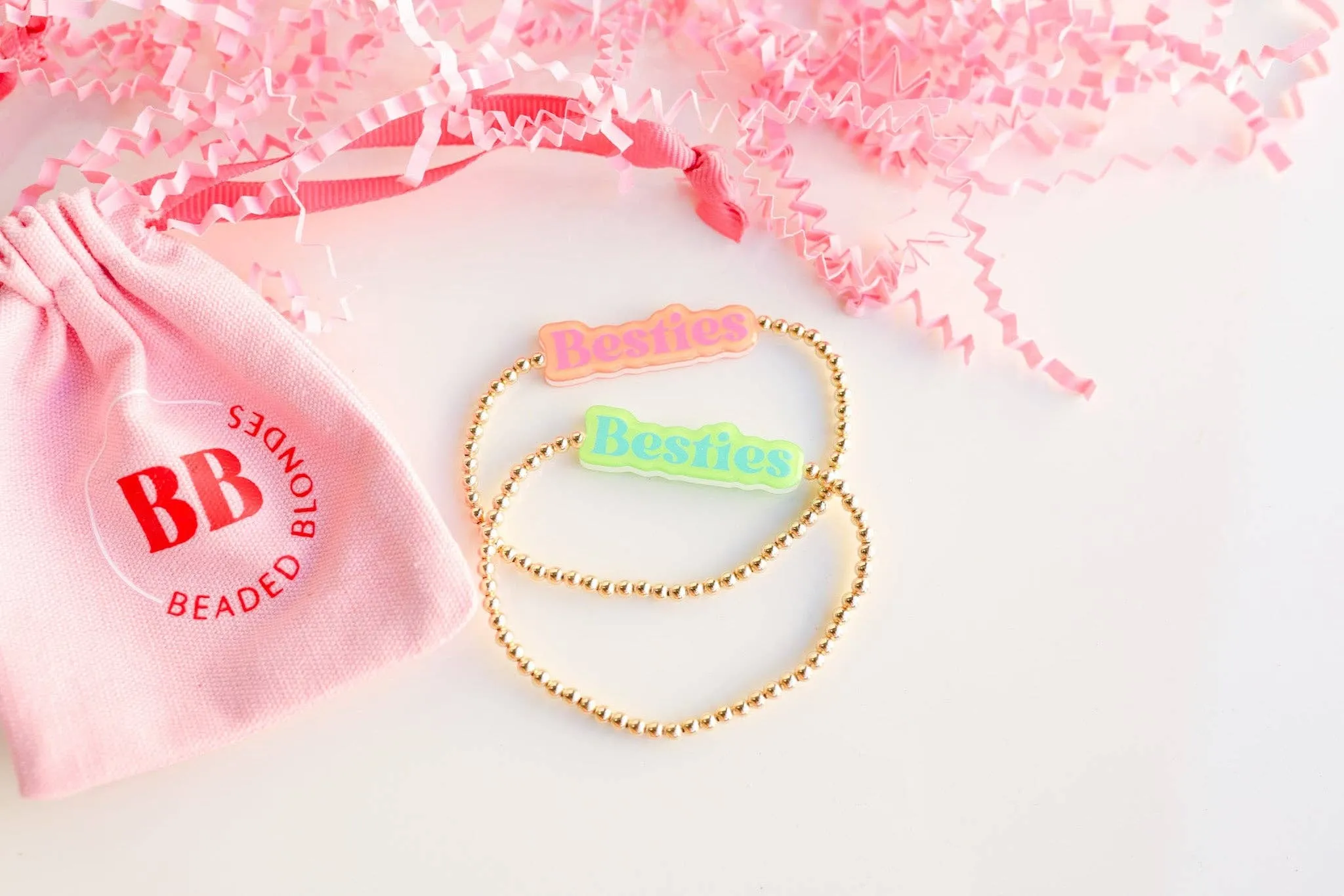 Bestie BB Bead Bracelet in Green/Blue (Kids Size)