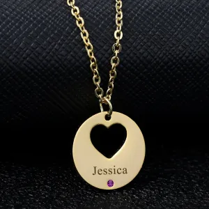 Birthstone Name Necklace  DN186-DZ