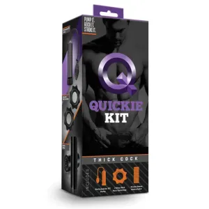 Blush Quickie Kit Thick Cock Pump, Stroker & 2-Piece Cockring Set Black