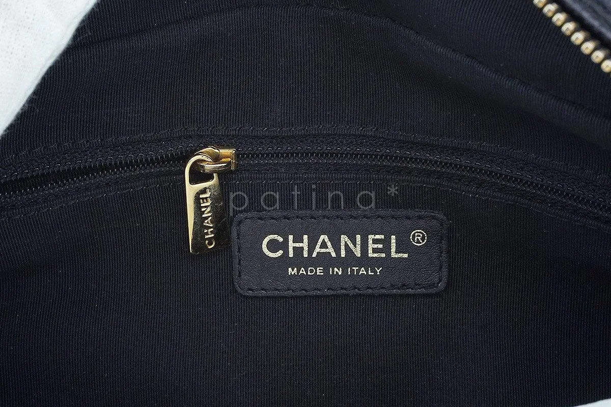Chanel Black Caviar Quilted Timeless Shopper Tote Bag