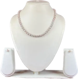 Charming 6 mm Multi Color Oval Real Pearl Set With Studs