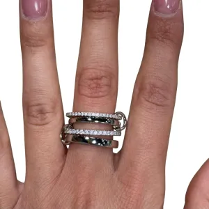 Chic Multi Band Eternity Ring - Silver