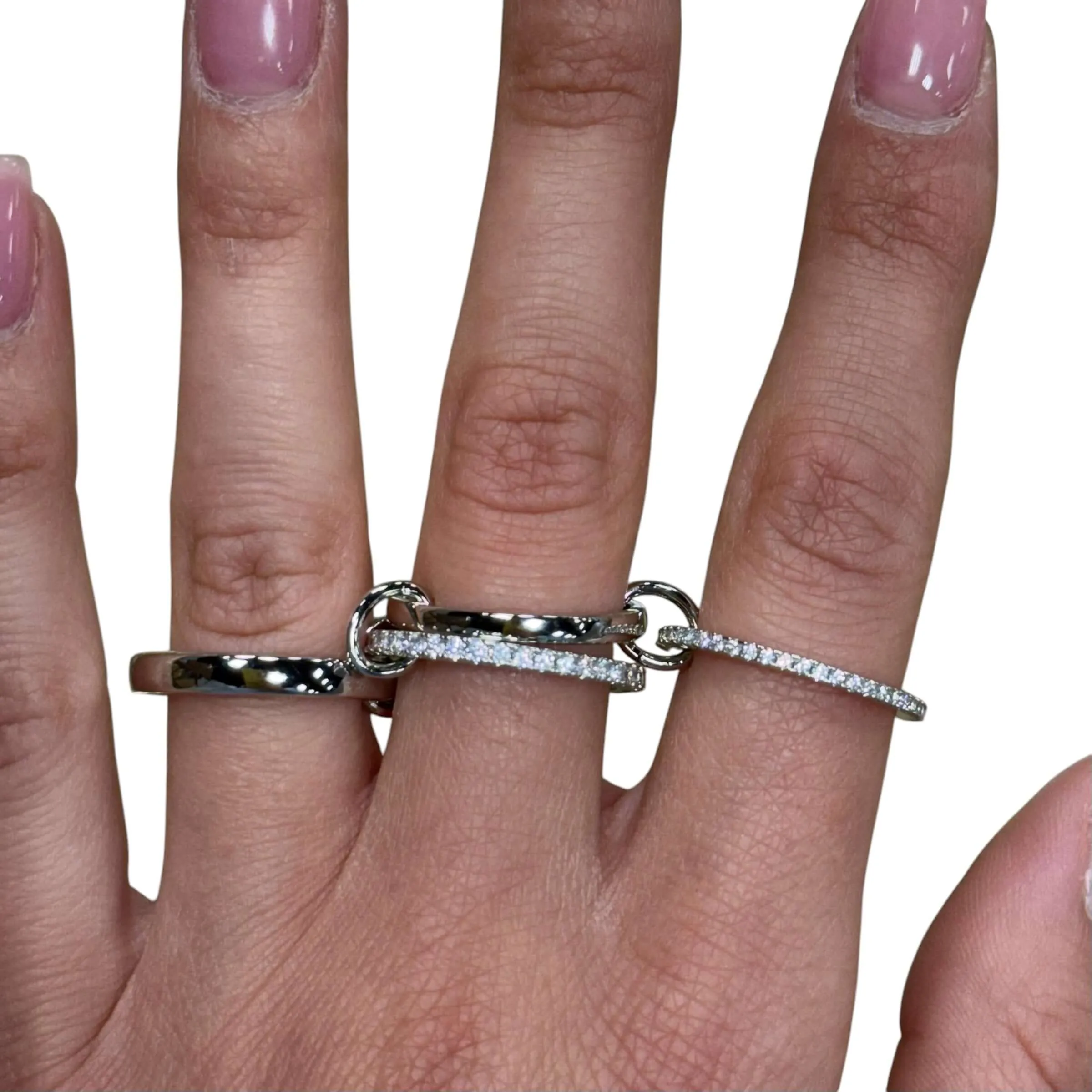 Chic Multi Band Eternity Ring - Silver