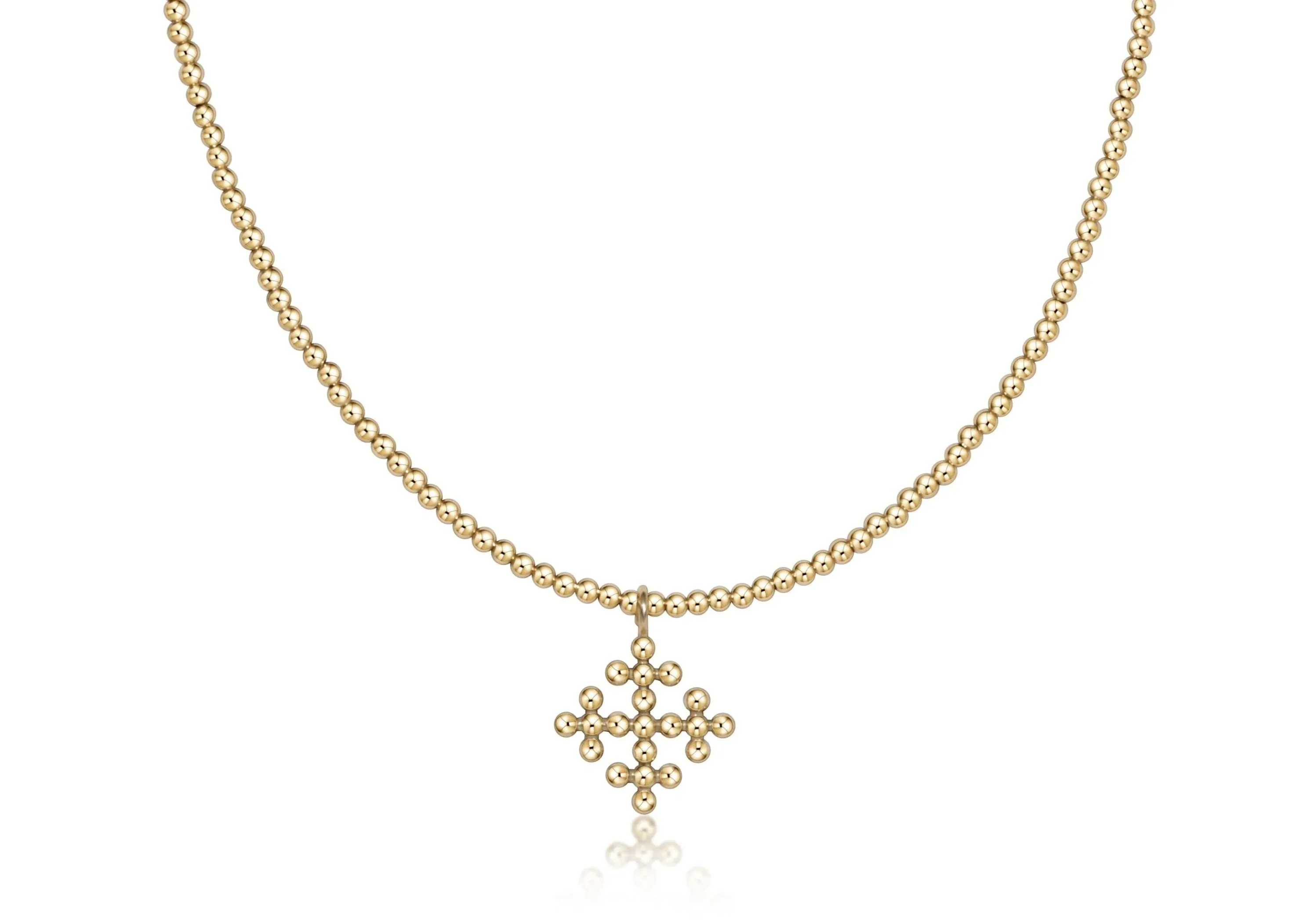 Choker Classic Gold 2mm - Signature Cross Encompass Charm