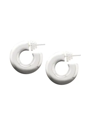 Chubby Donut Hoops - Silver
