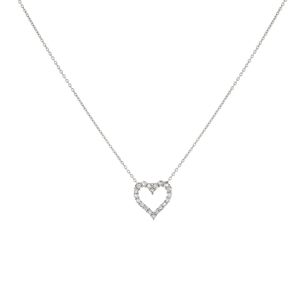 Classic Diamond Heart Necklace 14K by By Adina Eden