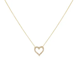 Classic Diamond Heart Necklace 14K by By Adina Eden