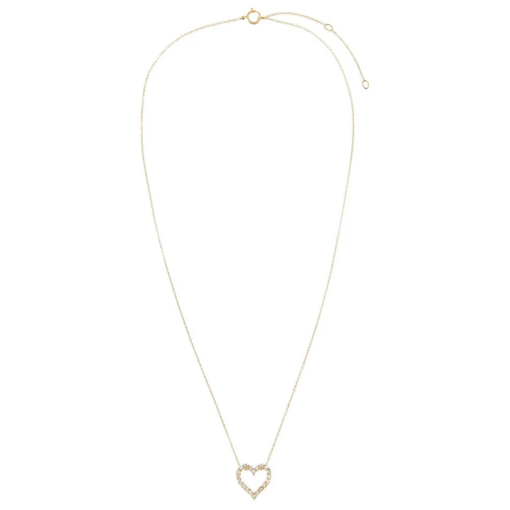 Classic Diamond Heart Necklace 14K by By Adina Eden