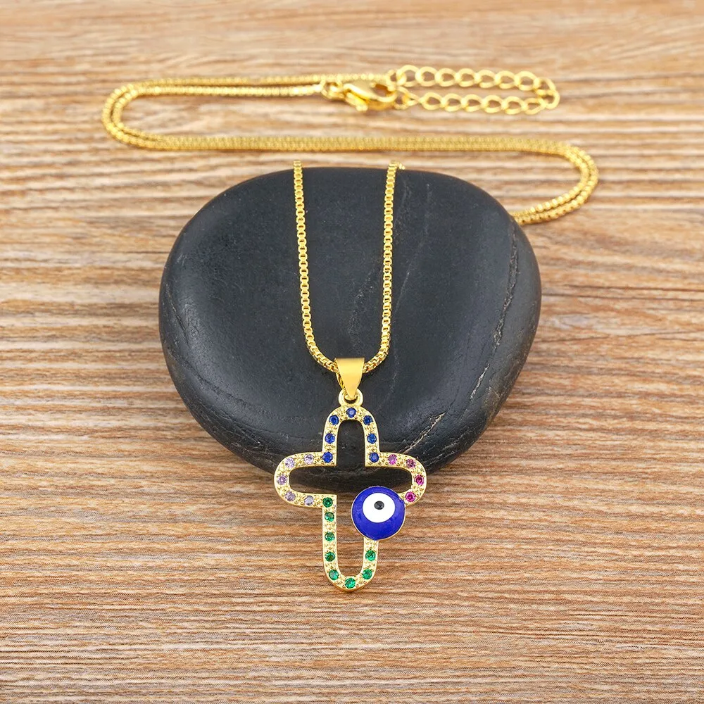 Classic Jesus Cross Hollow Pendant Necklaces for Women