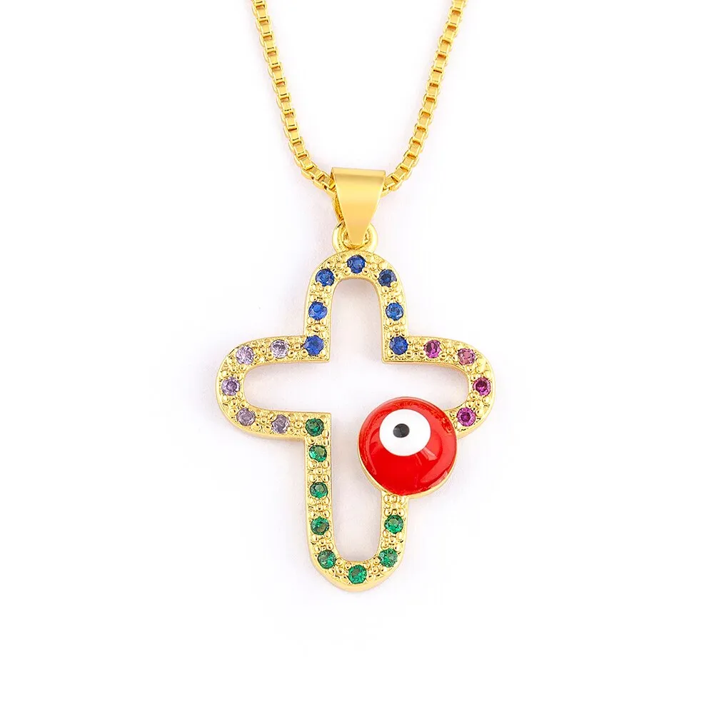 Classic Jesus Cross Hollow Pendant Necklaces for Women