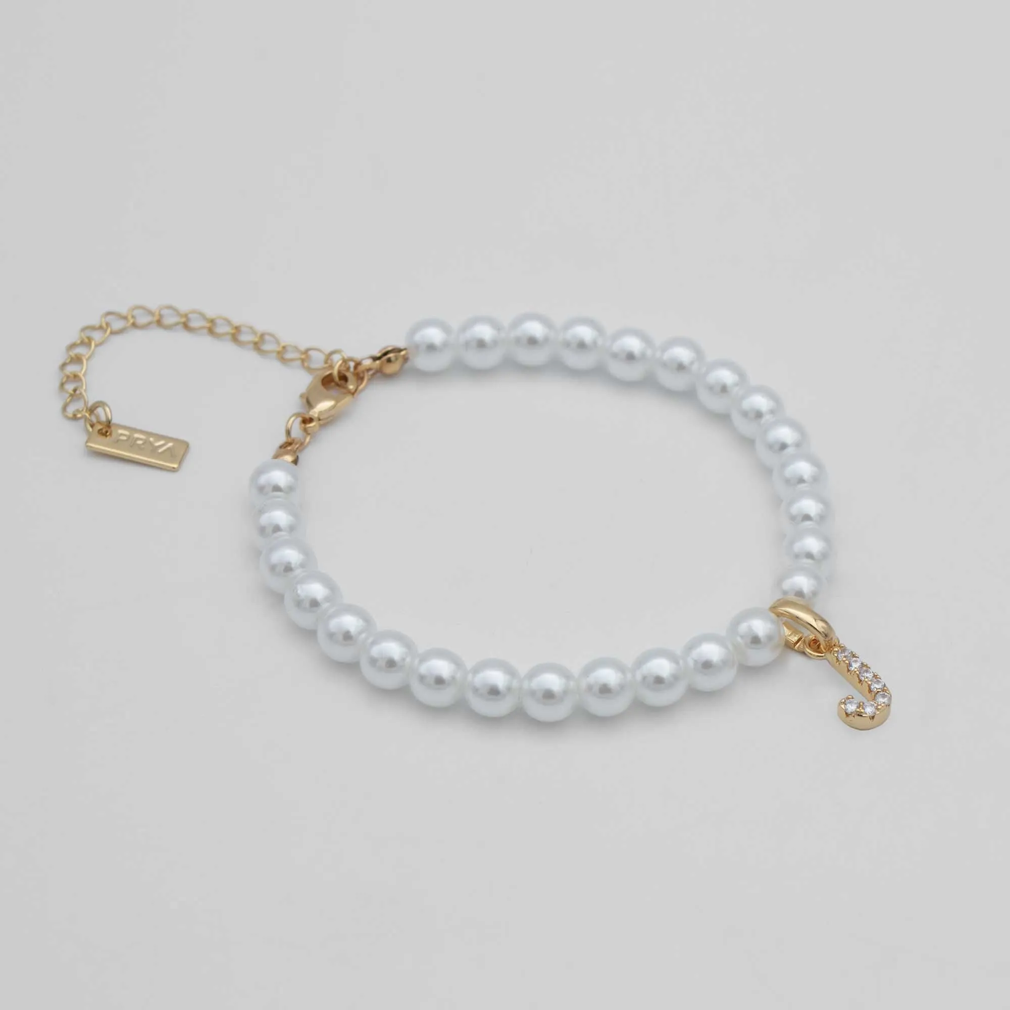 Classic Pearl Initial Anklet