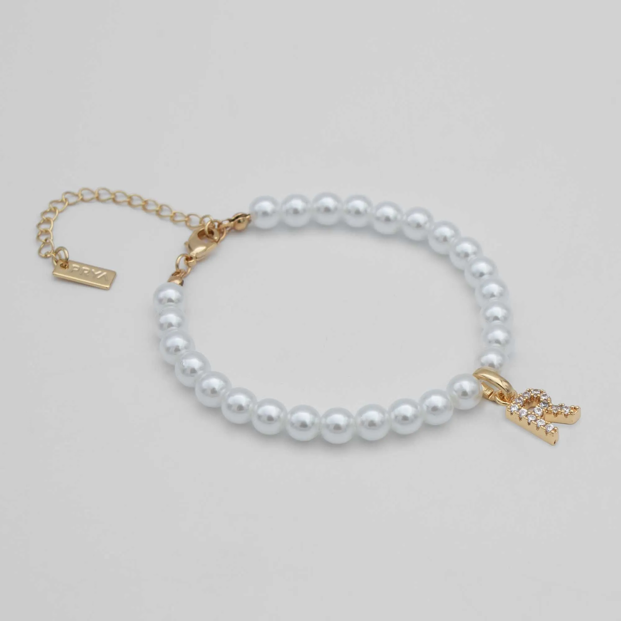 Classic Pearl Initial Anklet