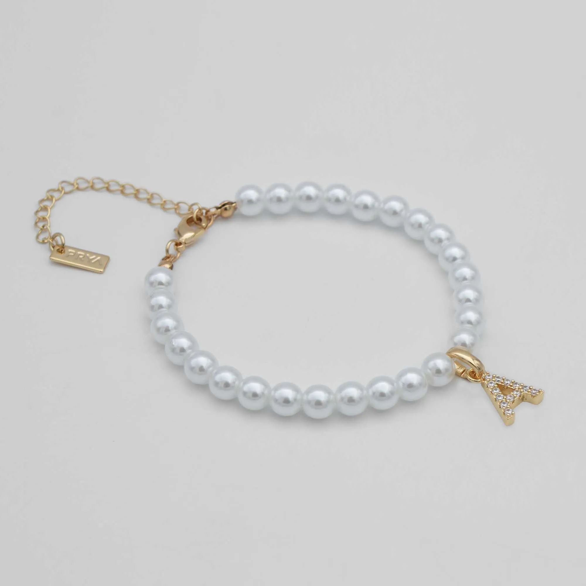 Classic Pearl Initial Anklet