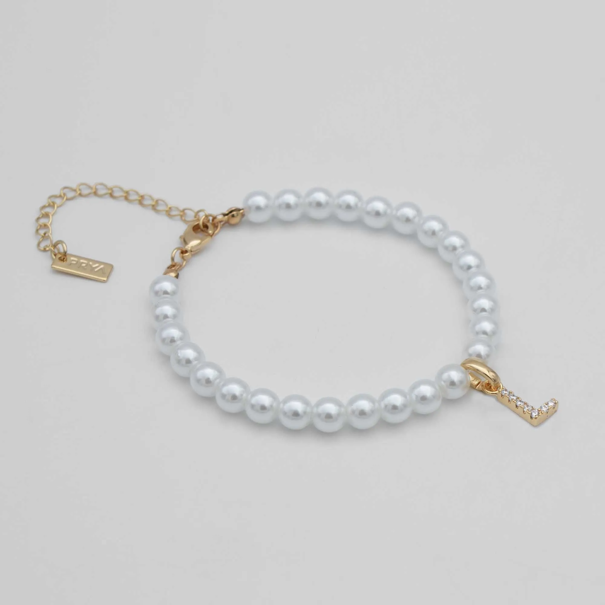 Classic Pearl Initial Anklet