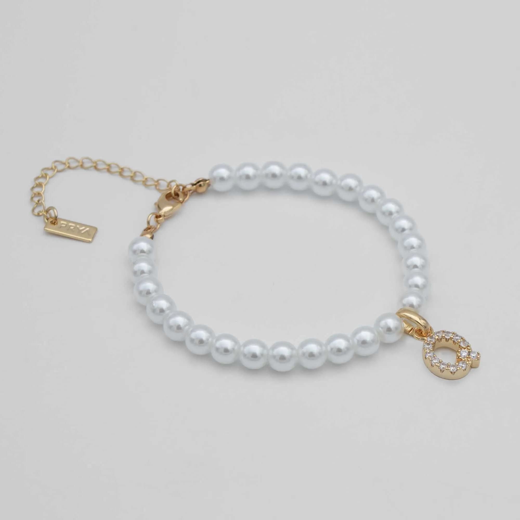 Classic Pearl Initial Anklet