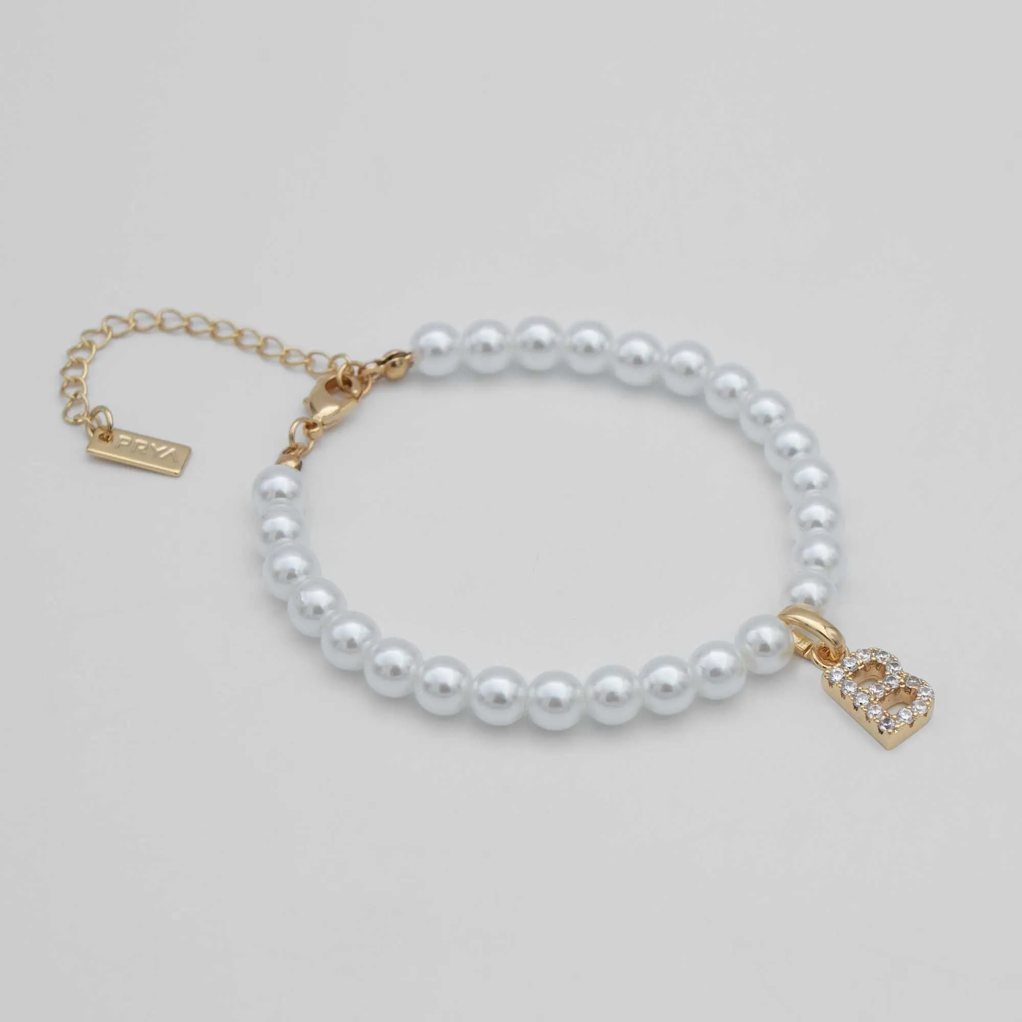 Classic Pearl Initial Anklet