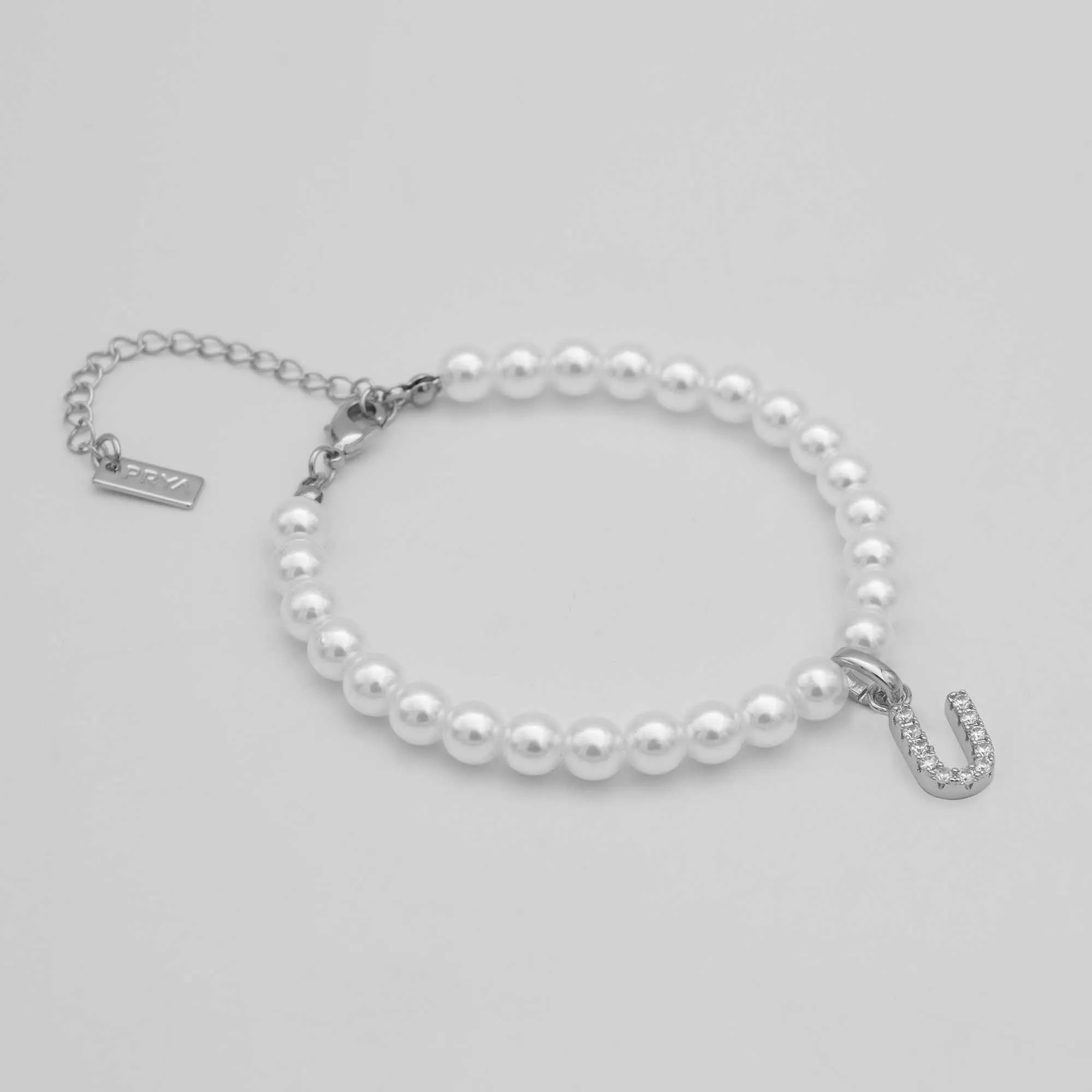Classic Pearl Initial Anklet