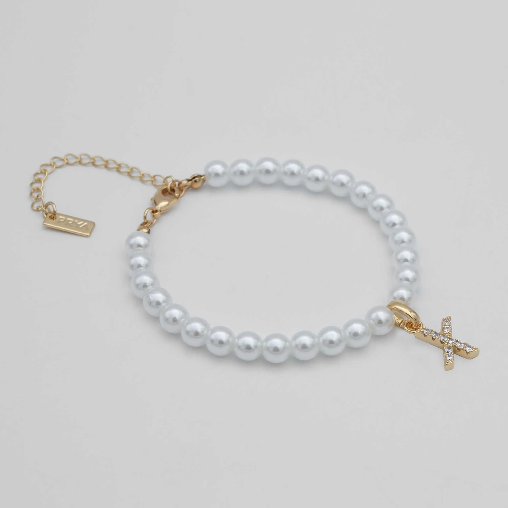Classic Pearl Initial Anklet
