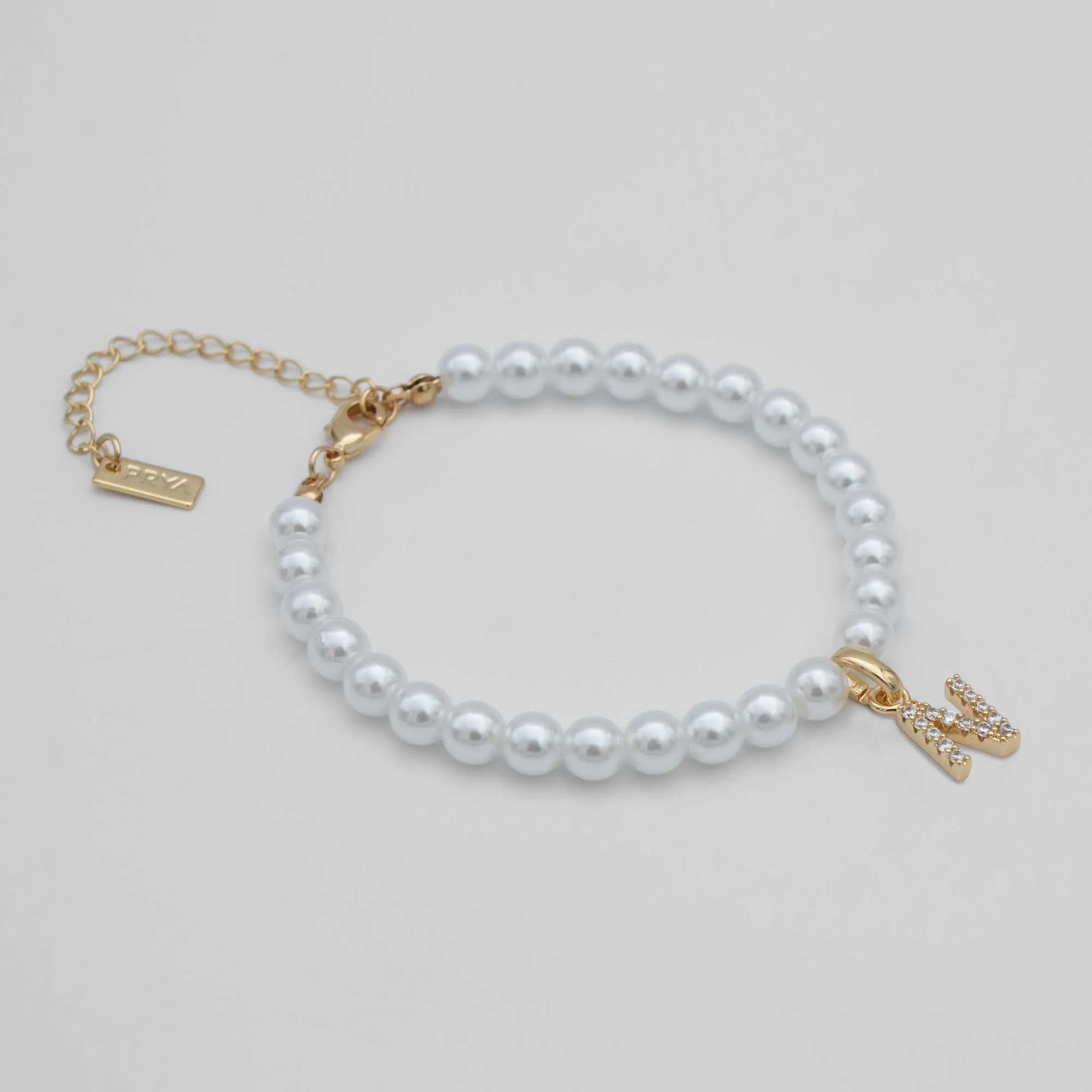 Classic Pearl Initial Anklet