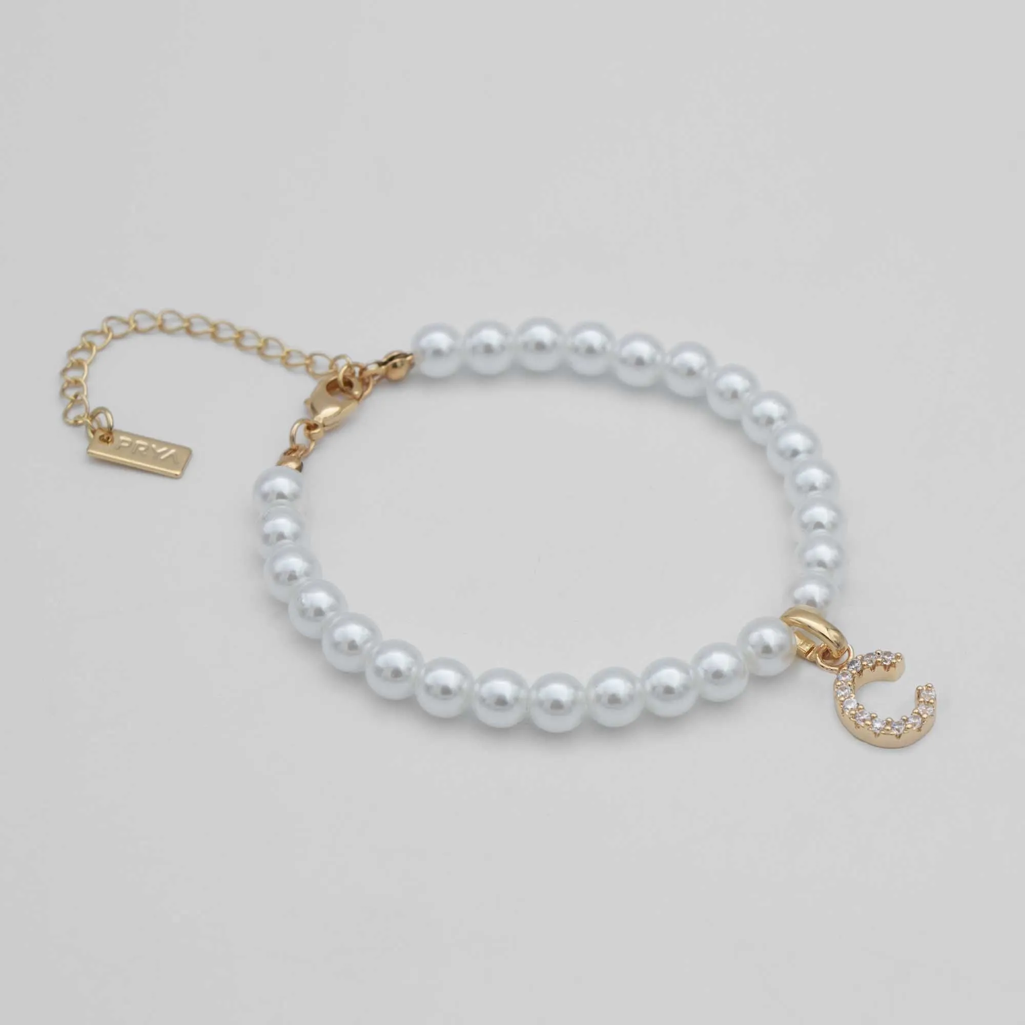 Classic Pearl Initial Anklet