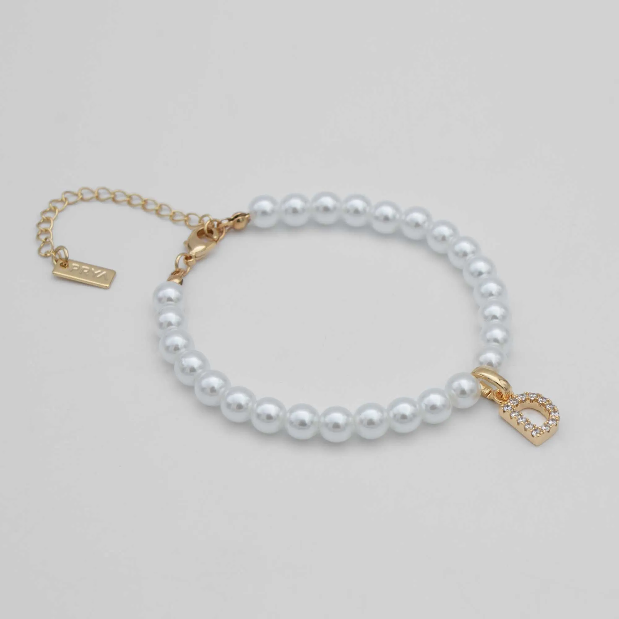 Classic Pearl Initial Anklet