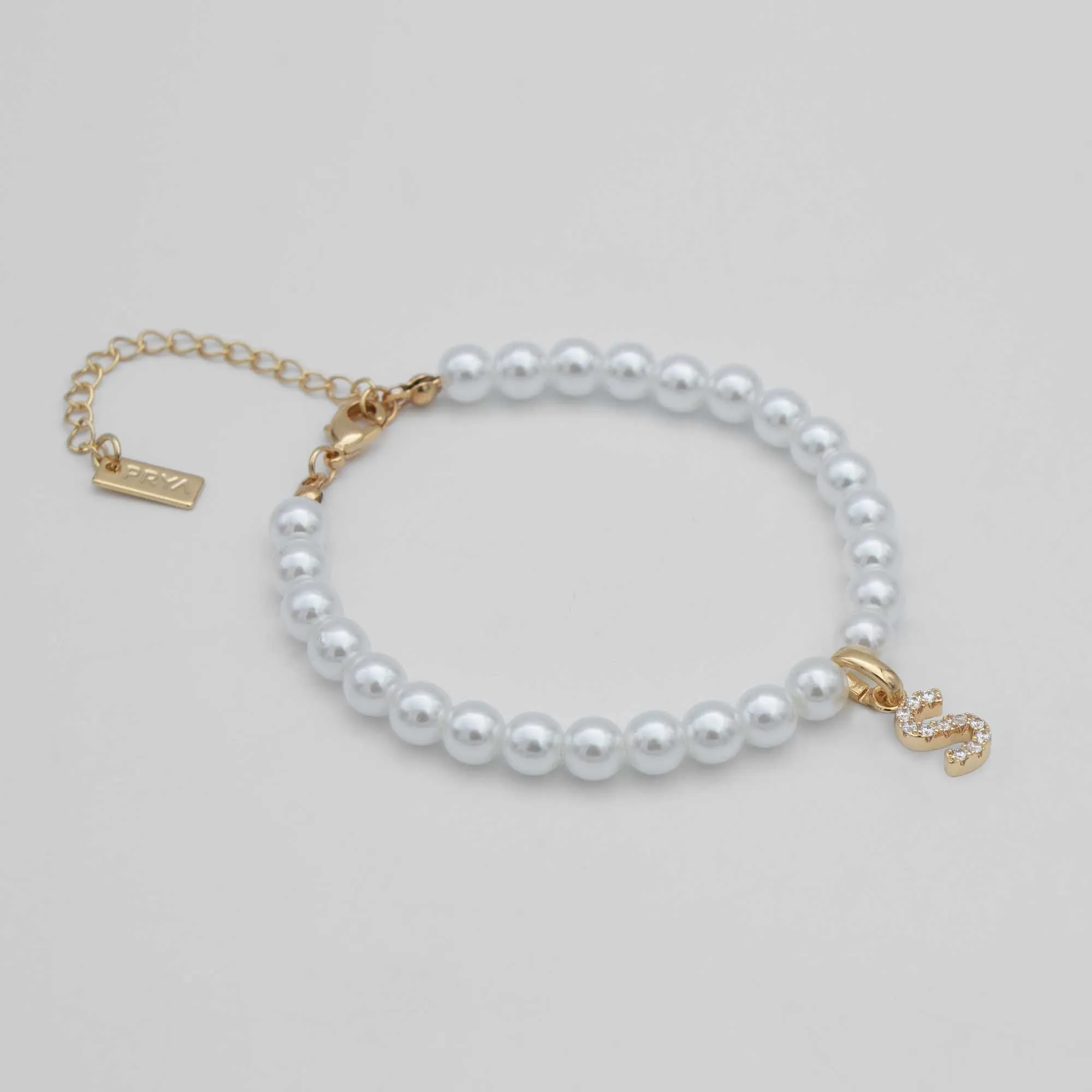 Classic Pearl Initial Anklet